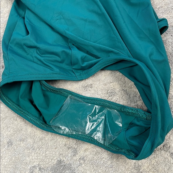 NWT Maison Lejaby Norma Jeane Ballerina Swimsuit One Piece Underwire Teal Sz 32F - Picture 8 of 12